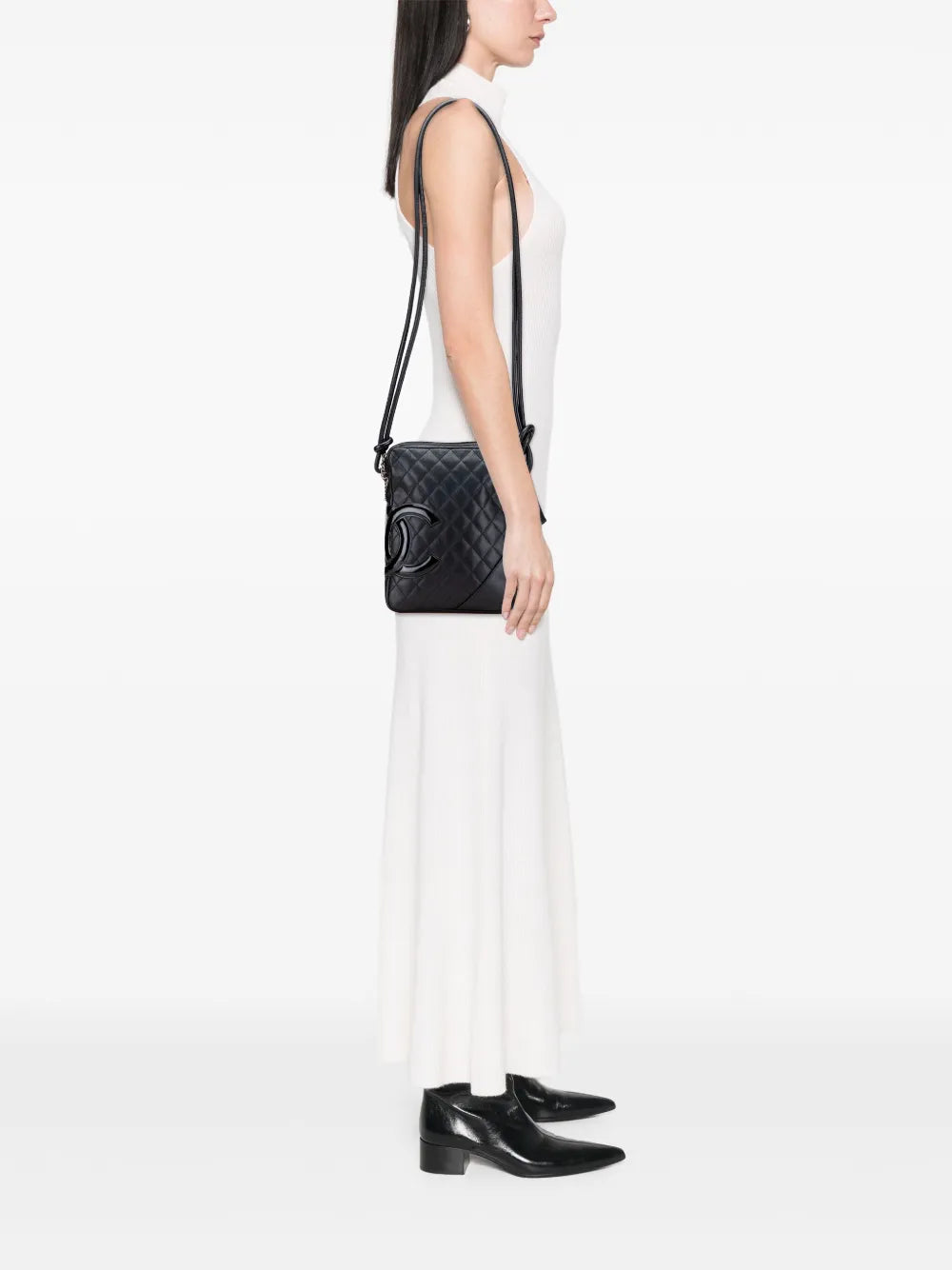 Pre-OwnedCHANEL Pre-Owned2005-2006 Lambskin Cambon Ligne crossbody bag