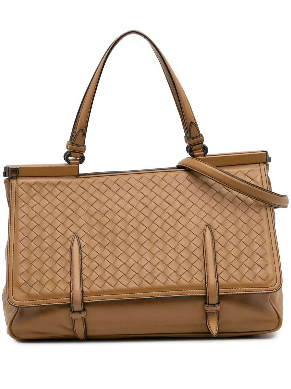 Pre-OwnedBottega Veneta Pre-Owned2012-2025 Medium Nappa Intrecciato Monaco satchel