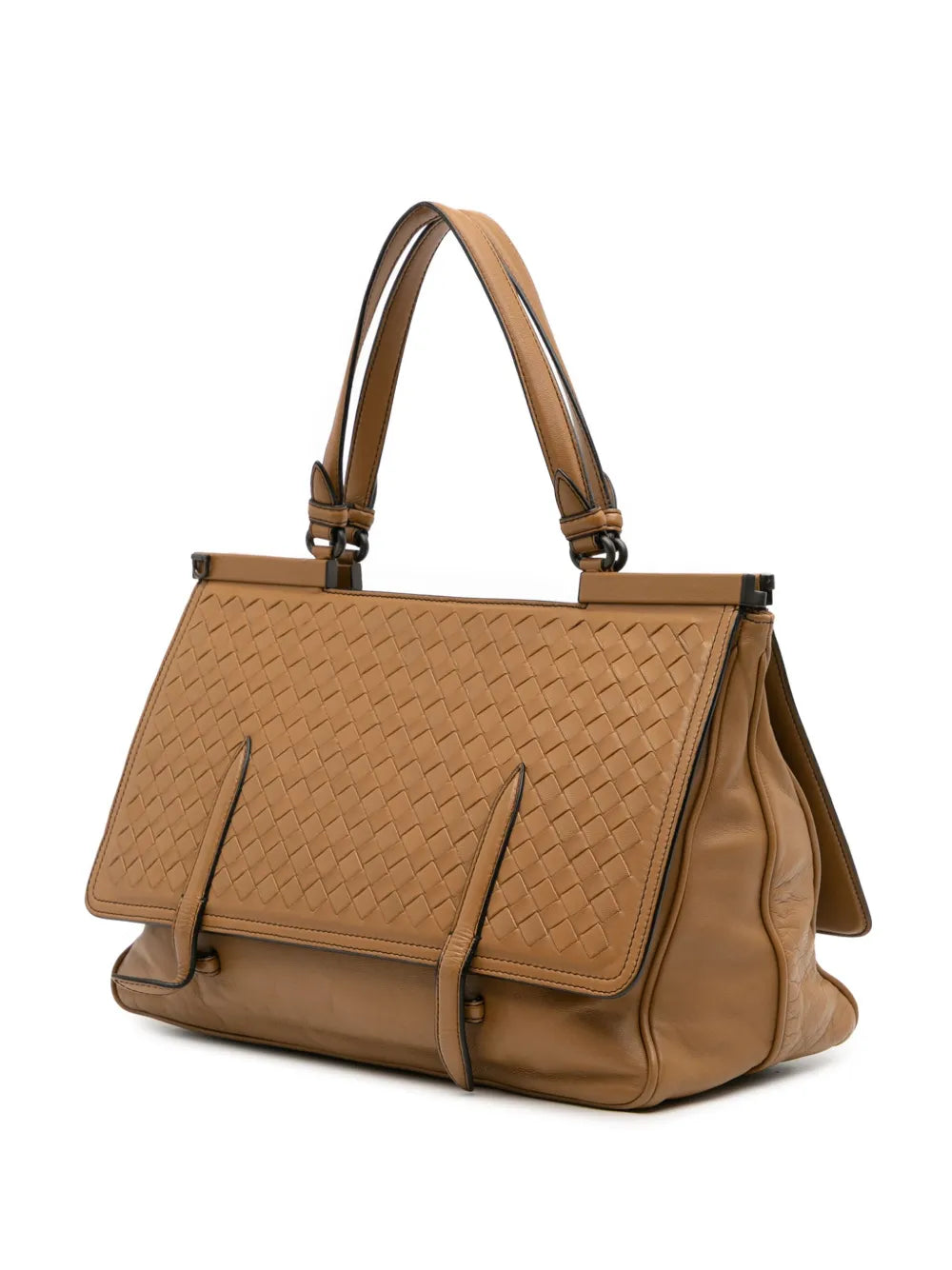 Pre-OwnedBottega Veneta Pre-Owned2012-2025 Medium Nappa Intrecciato Monaco satchel