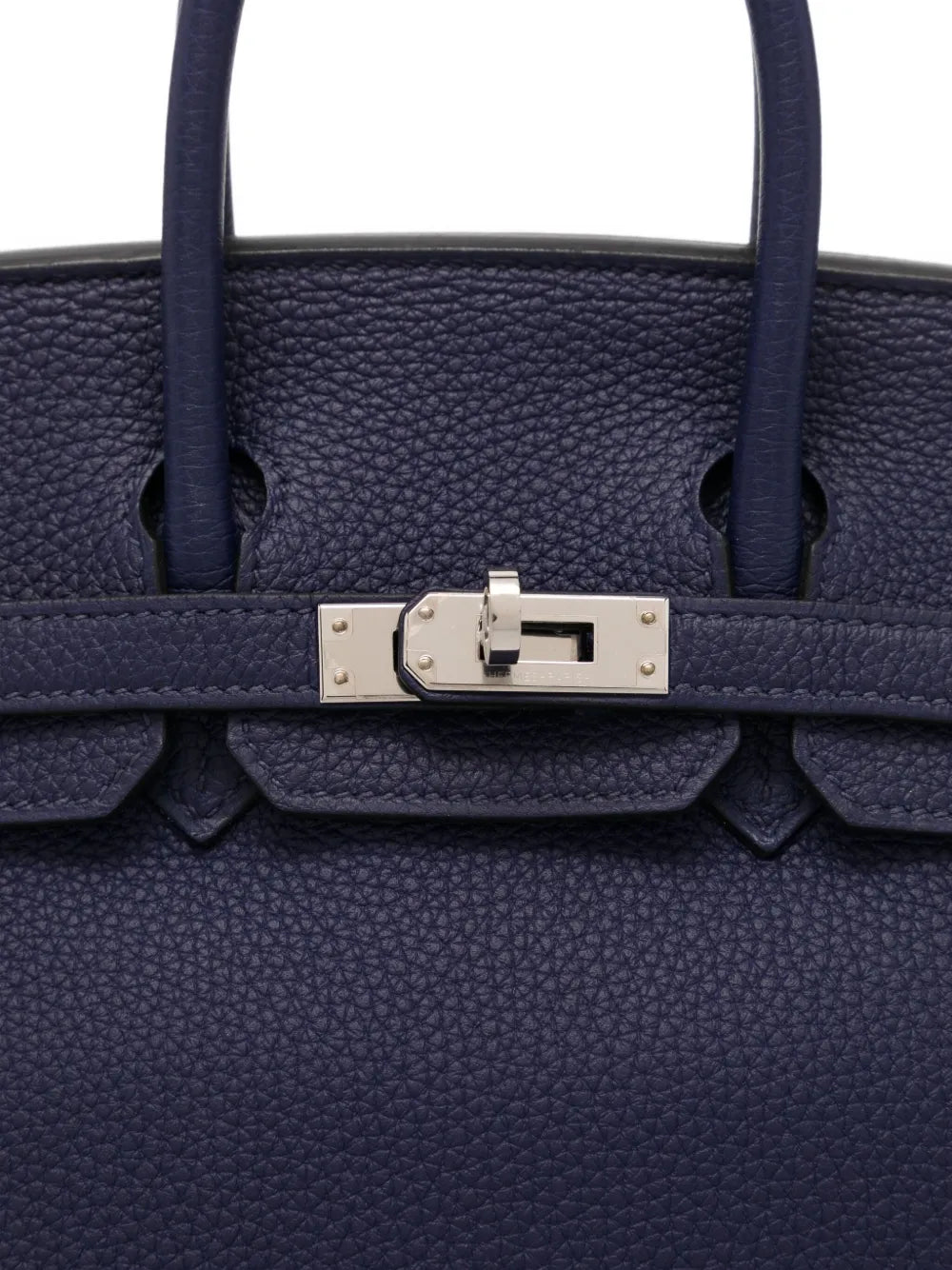 Pre-OwnedHermre-OwnedBirkin 25 Sapphire Togo PHW tote bag