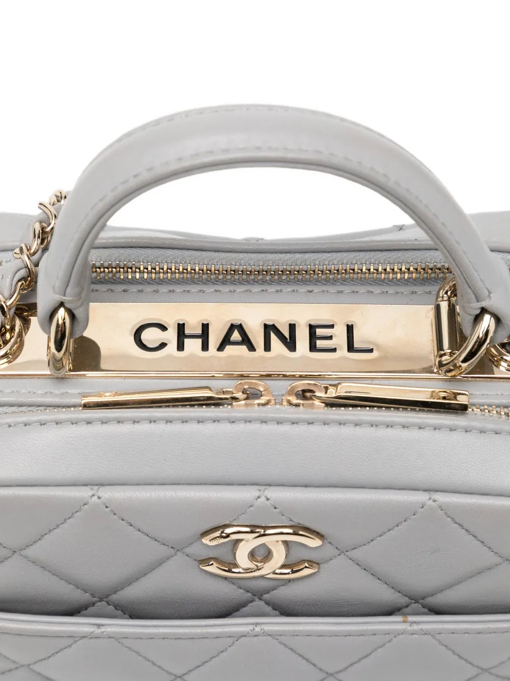 Pre-OwnedCHANEL Pre-Ownedmini trendy CC bowler bag