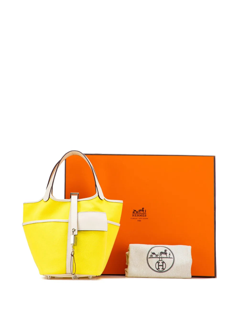 Pre-OwnedHermre-Owned2022 Toile Goeland and Swift Cargo Picotin Lock 18 handbag