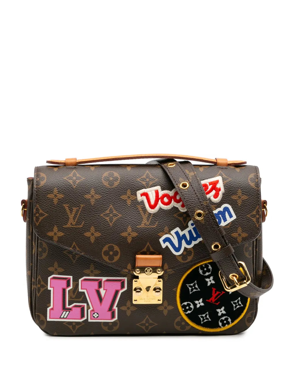 Pre-OwnedLouis Vuitton Pre-Owned2018 Monogram Patches Pochette Metis satchel
