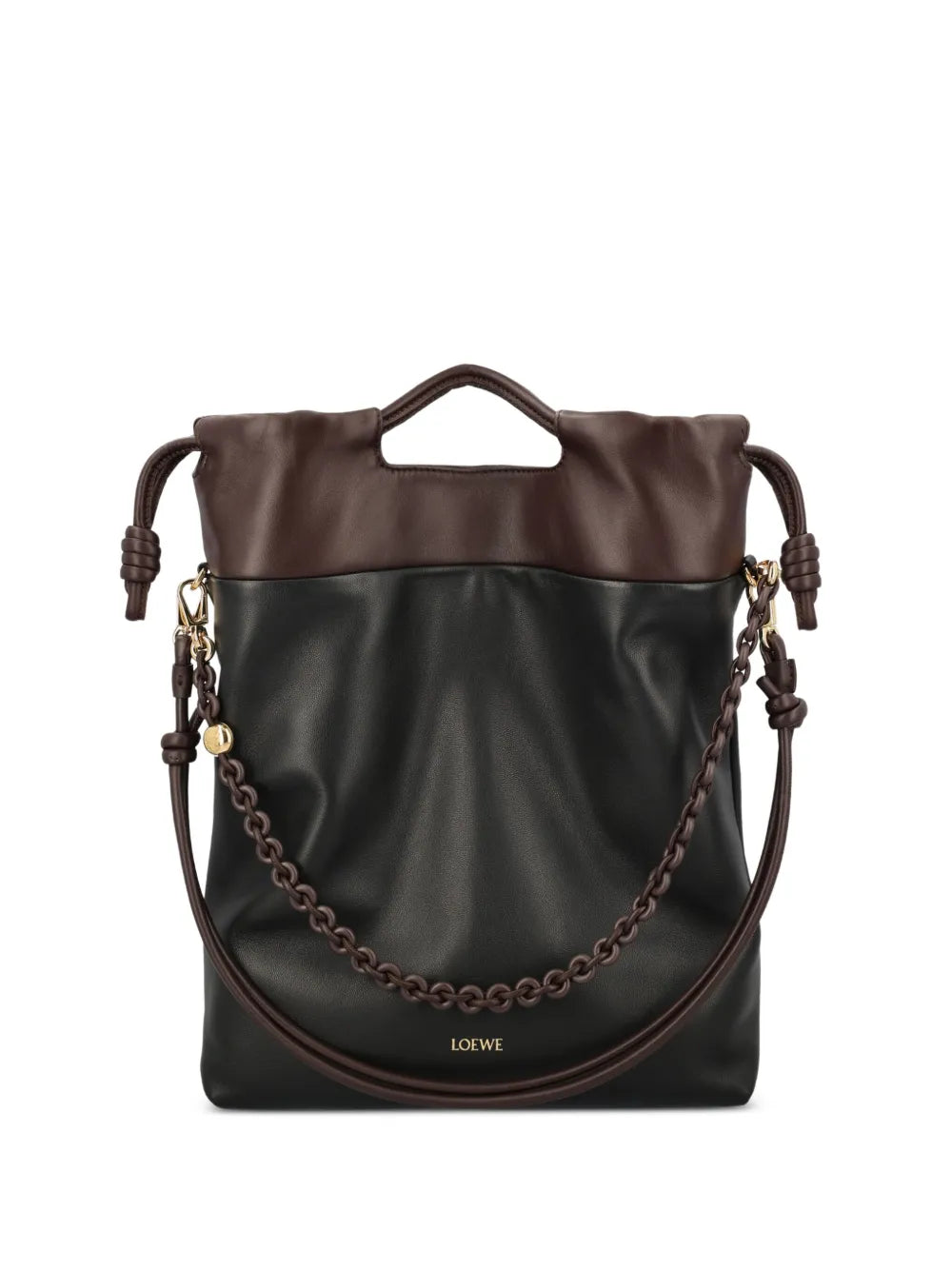 LOEWEchain-detail leather shoulder bag