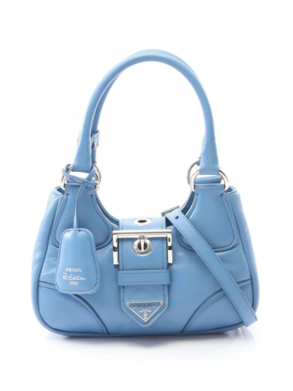 Pre-OwnedPrada Pre-Owned2013-2025 Nappa Soft Padded Re Edition 2002 Moon satchel