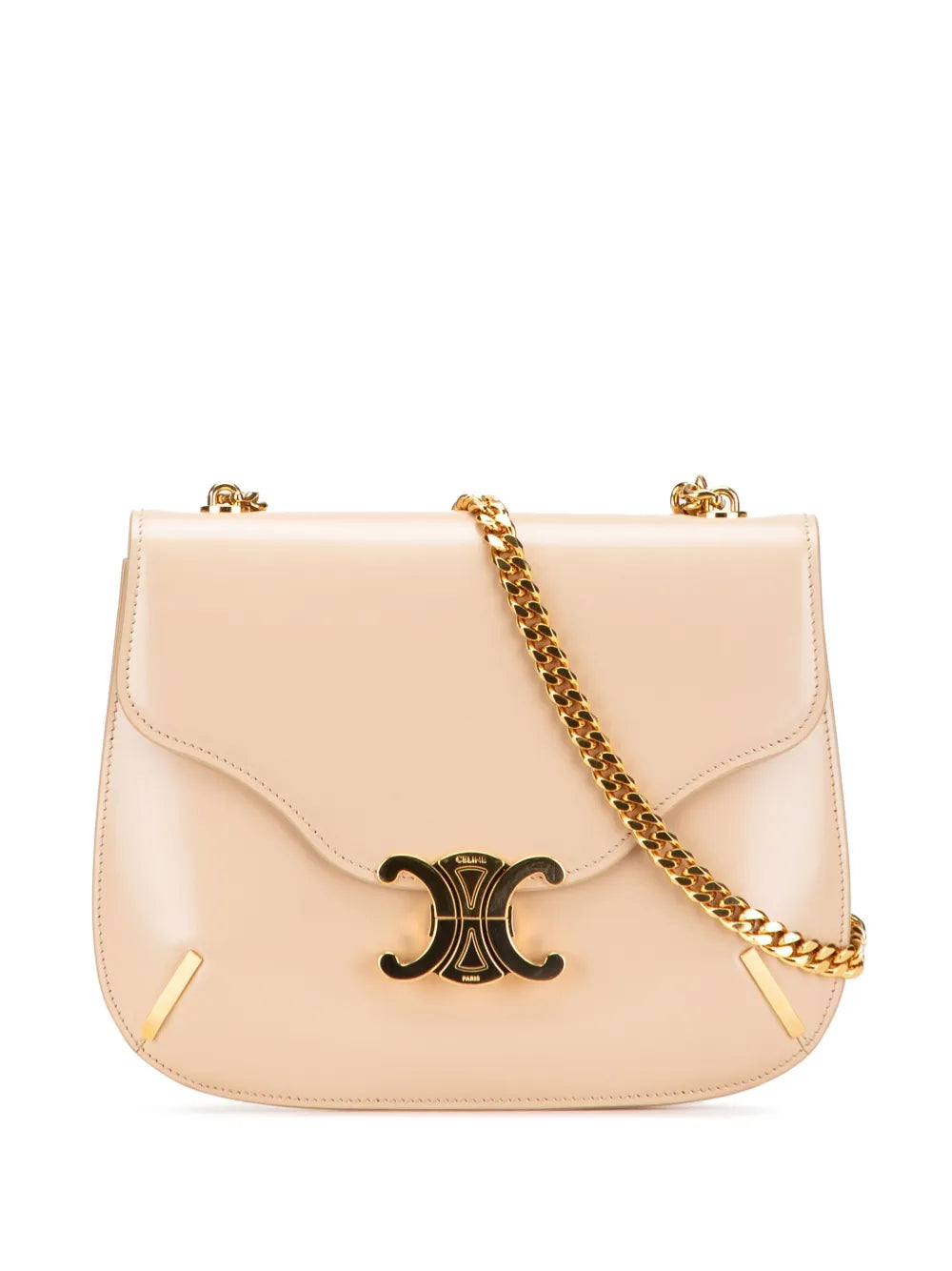 Pre-OwnedCeline Pre-Owned2022 Teen Shiny Calfskin Triomphe Besace Clea Chain crossbody bag