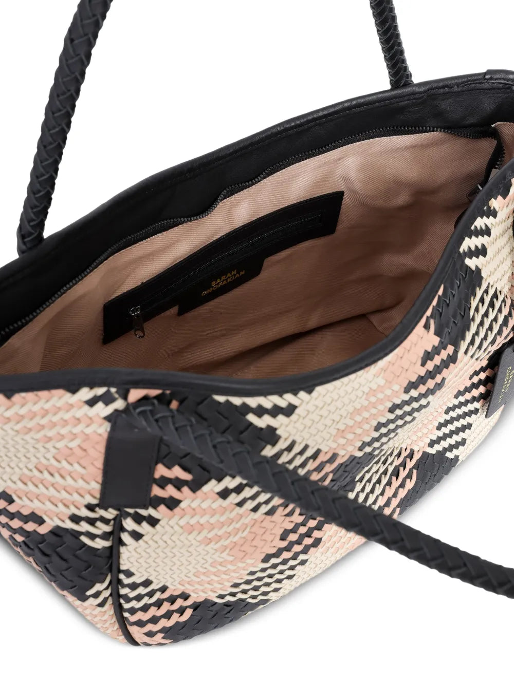 New SeasonSarah ChofakianNougat plaid braided shoulder bag