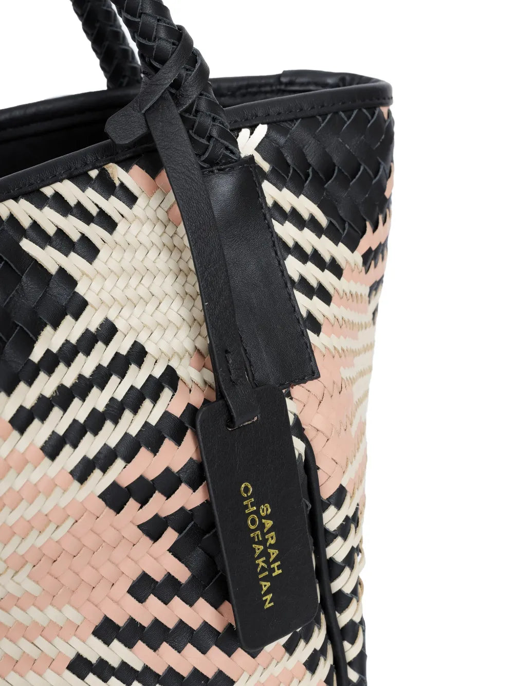 New SeasonSarah ChofakianNougat plaid braided shoulder bag