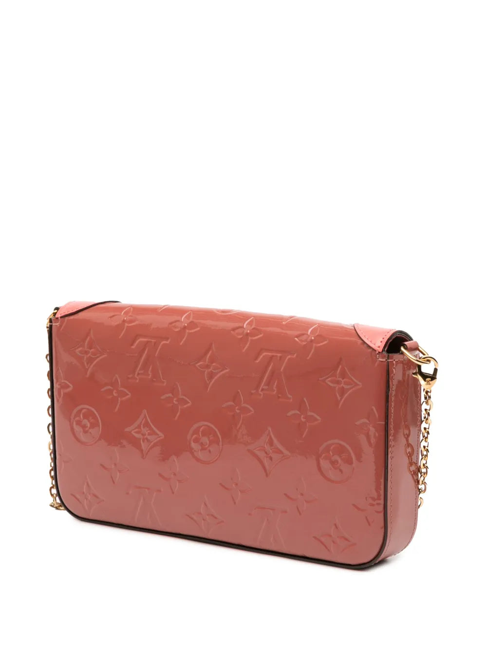 Pre-OwnedLouis Vuitton Pre-Owned2017 Monogram Vernis Pochette Felicie Valentine Dog crossbody bag