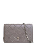 Pre-OwnedCHANEL Pre-Owned2019 CC Studded Calfskin Crystal Wallet On Chain crossbody bag