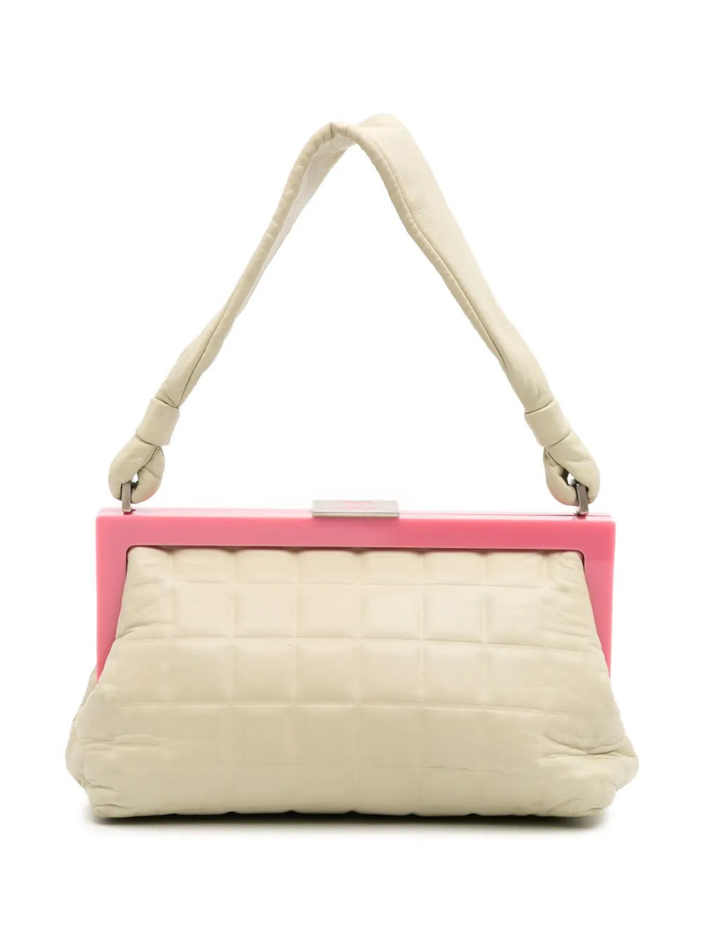 Pre-OwnedCHANEL Pre-Owned2002-2003 Chocolate Bar Lambskin Frame Bag handbag