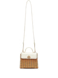 IslaSelene top handle woven shoulder bag