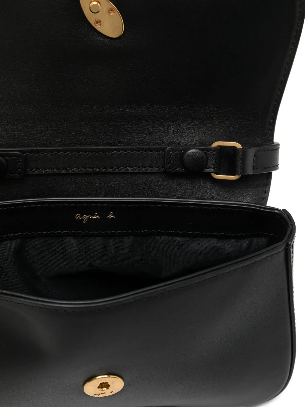 agn? b. logo-plaque crossbody bag