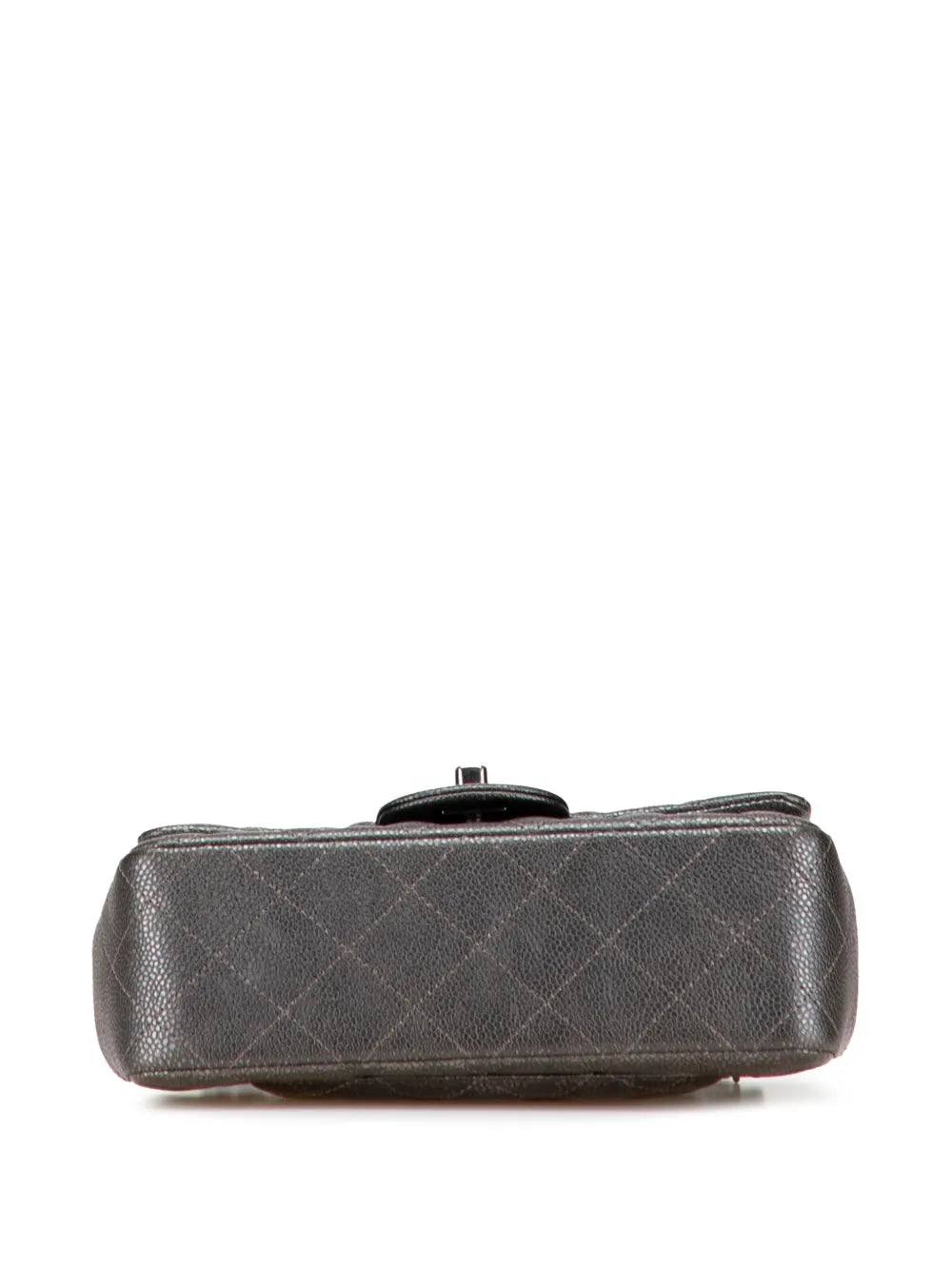 Pre-OwnedCHANEL Pre-Owned2015-2016 Mini Rectangular Classic Metallic Caviar Single Flap crossbody bag