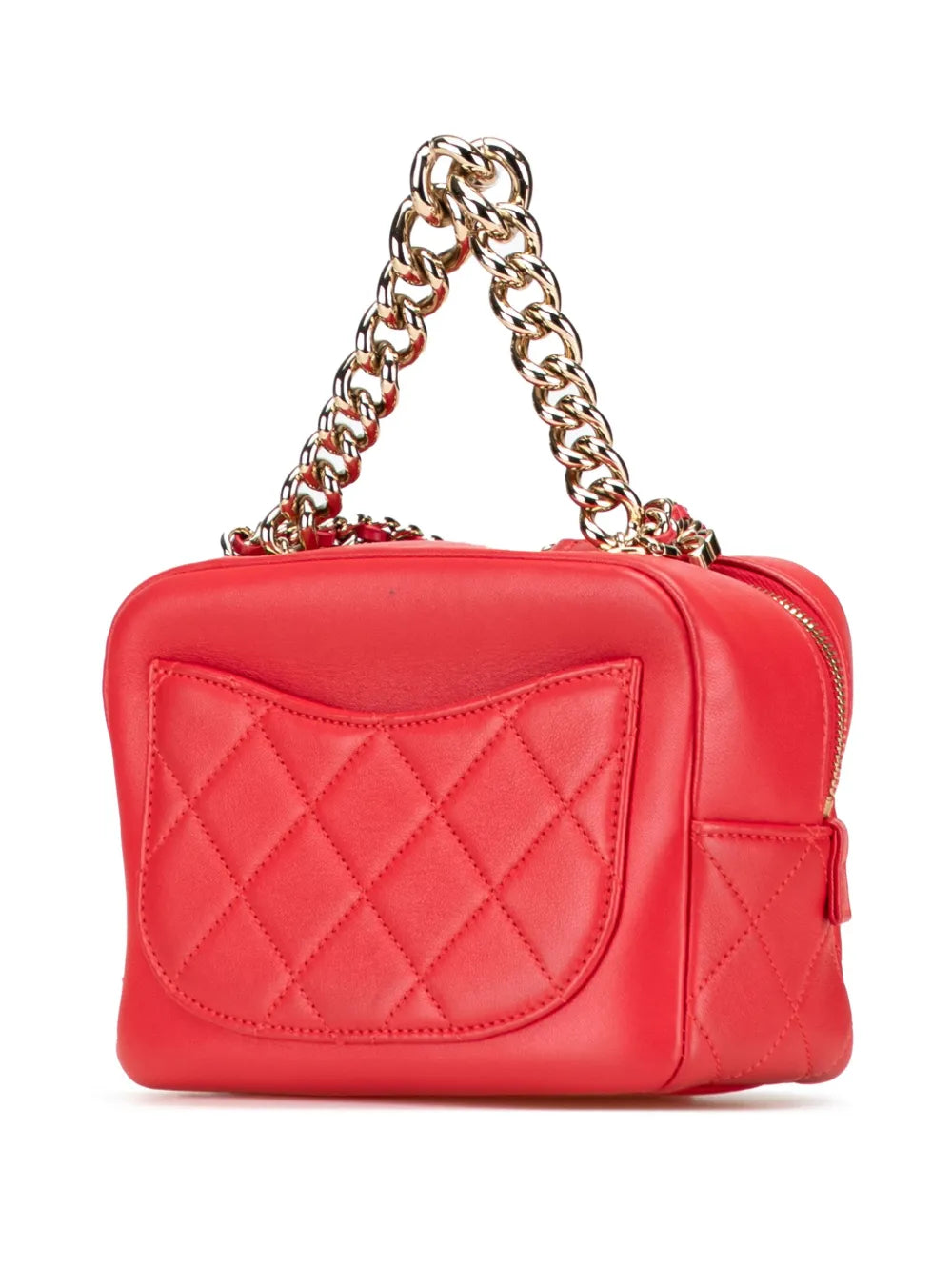 Pre-OwnedCHANEL Pre-Owned2019 Quilted Lambskin Studded Beauty Begins Camera Bag satchel