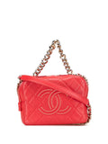 Pre-OwnedCHANEL Pre-Owned2019 Quilted Lambskin Studded Beauty Begins Camera Bag satchel