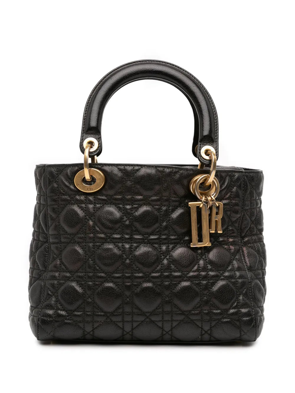 Pre-OwnedChristian Dior Pre-Owned2018 Medium Grained Calfskin Cannage Supple Lady Dior satchel