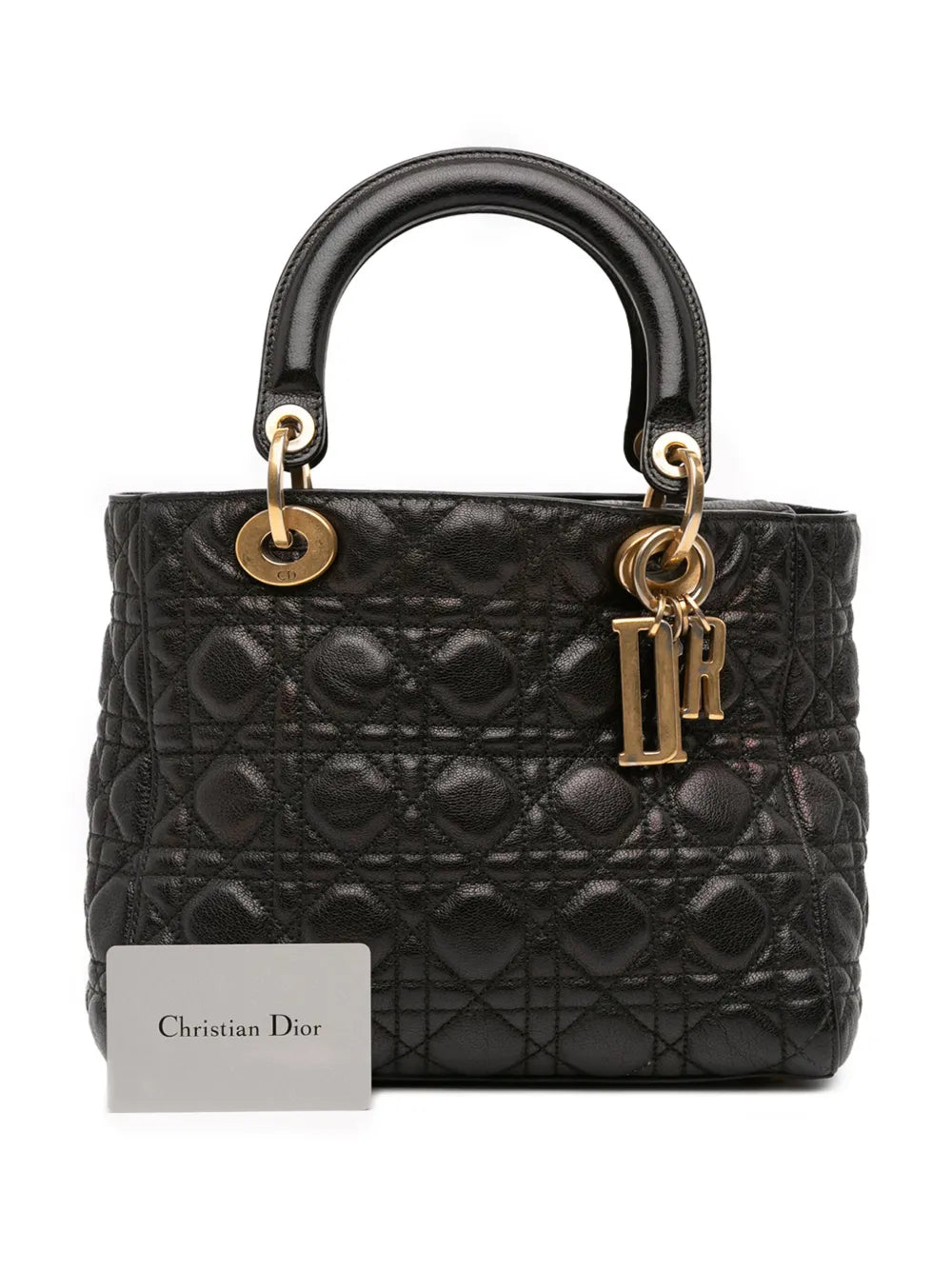 Pre-OwnedChristian Dior Pre-Owned2018 Medium Grained Calfskin Cannage Supple Lady Dior satchel