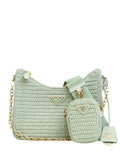 Pre-OwnedPrada Pre-Owned2019-2025 Yarn Effect Raffia Crochet Re Edition 2005 satchel