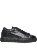 Giuliano Galiano Crocodile-Effect Leather Sneakers