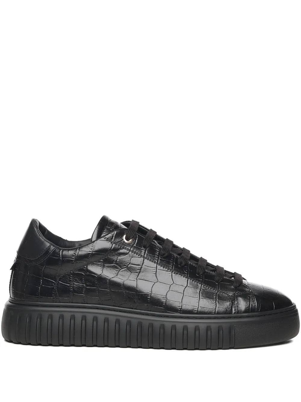 Giuliano Galiano Crocodile-Effect Leather Sneakers