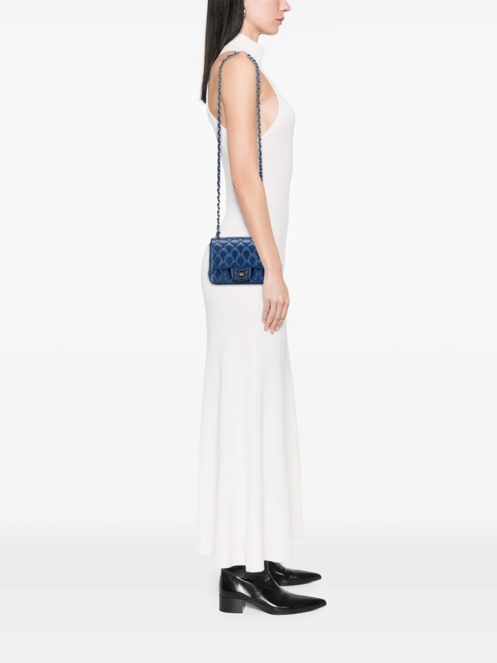 Pre-OwnedCHANEL Pre-Owned2016-2017 Mini Square Classic Lambskin Single Flap crossbody bag
