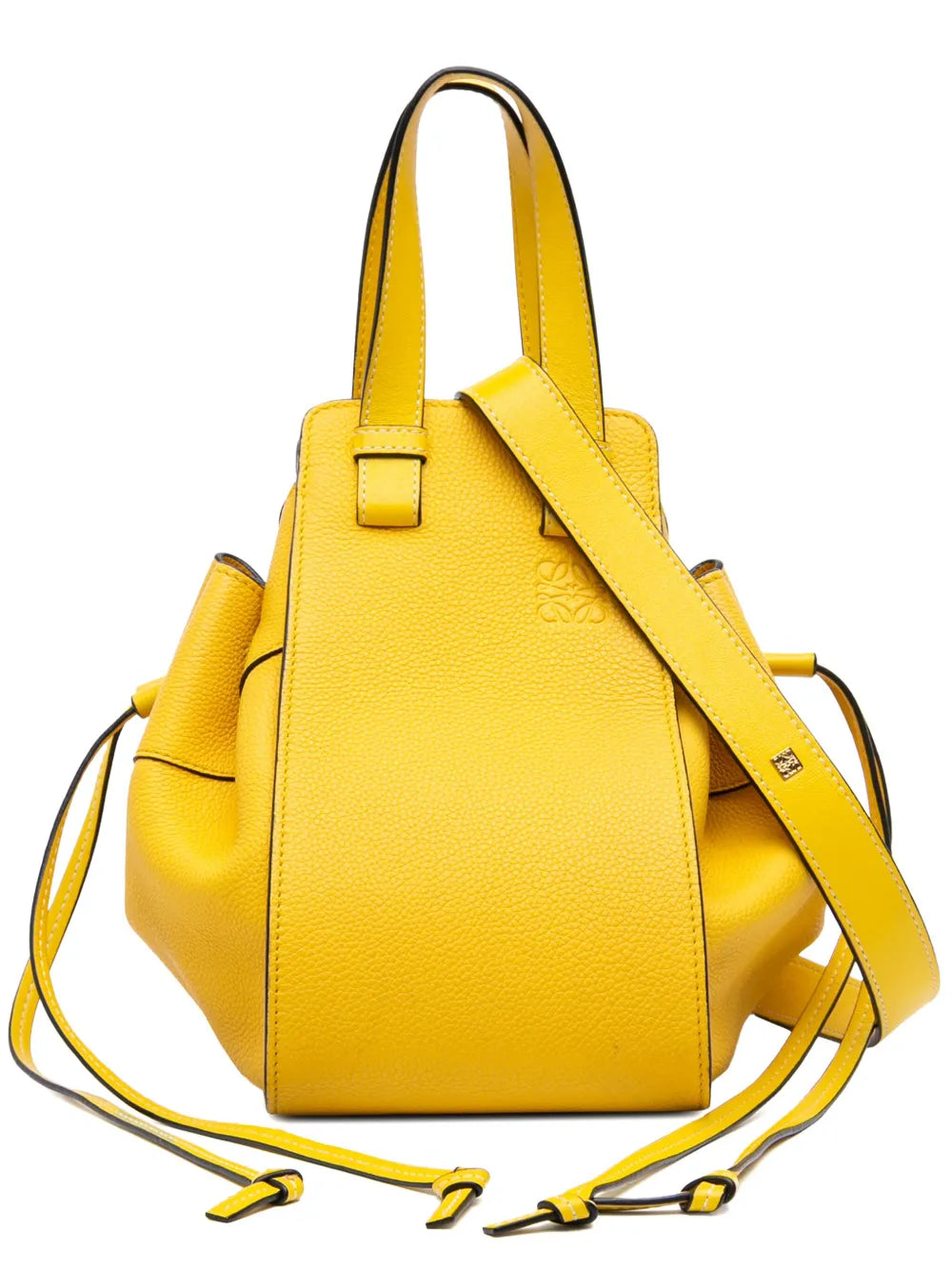 Pre-OwnedLoewe Pre-Owned2010-2025 Small Grained Calfskin Drawstring Hammock satchel
