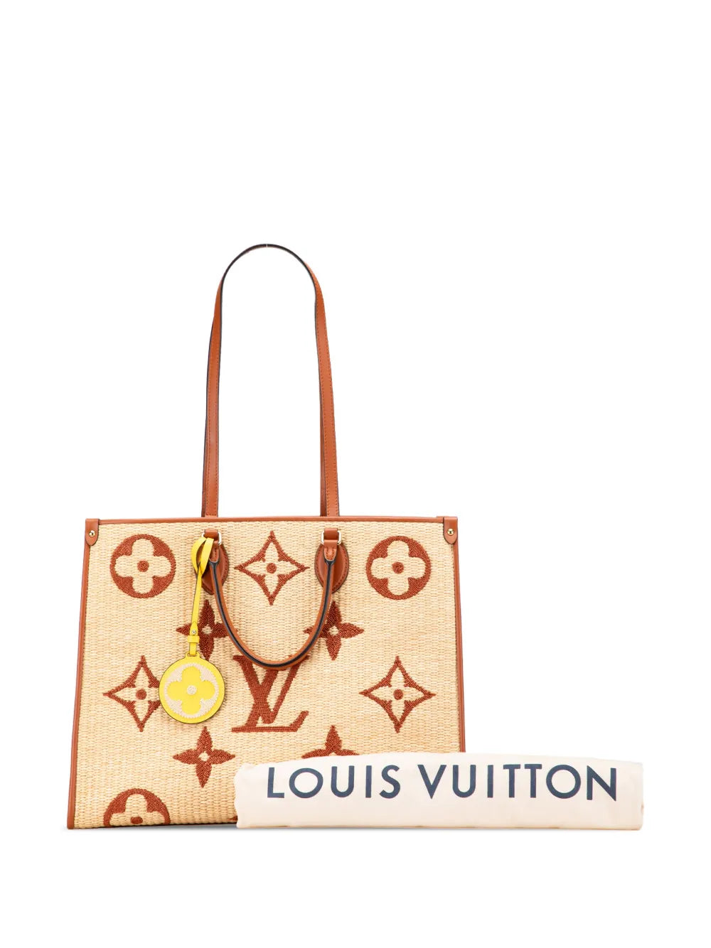 Pre-OwnedLouis Vuitton Pre-Owned2021 Monogram Giant Raffia OnTheGo GM satchel