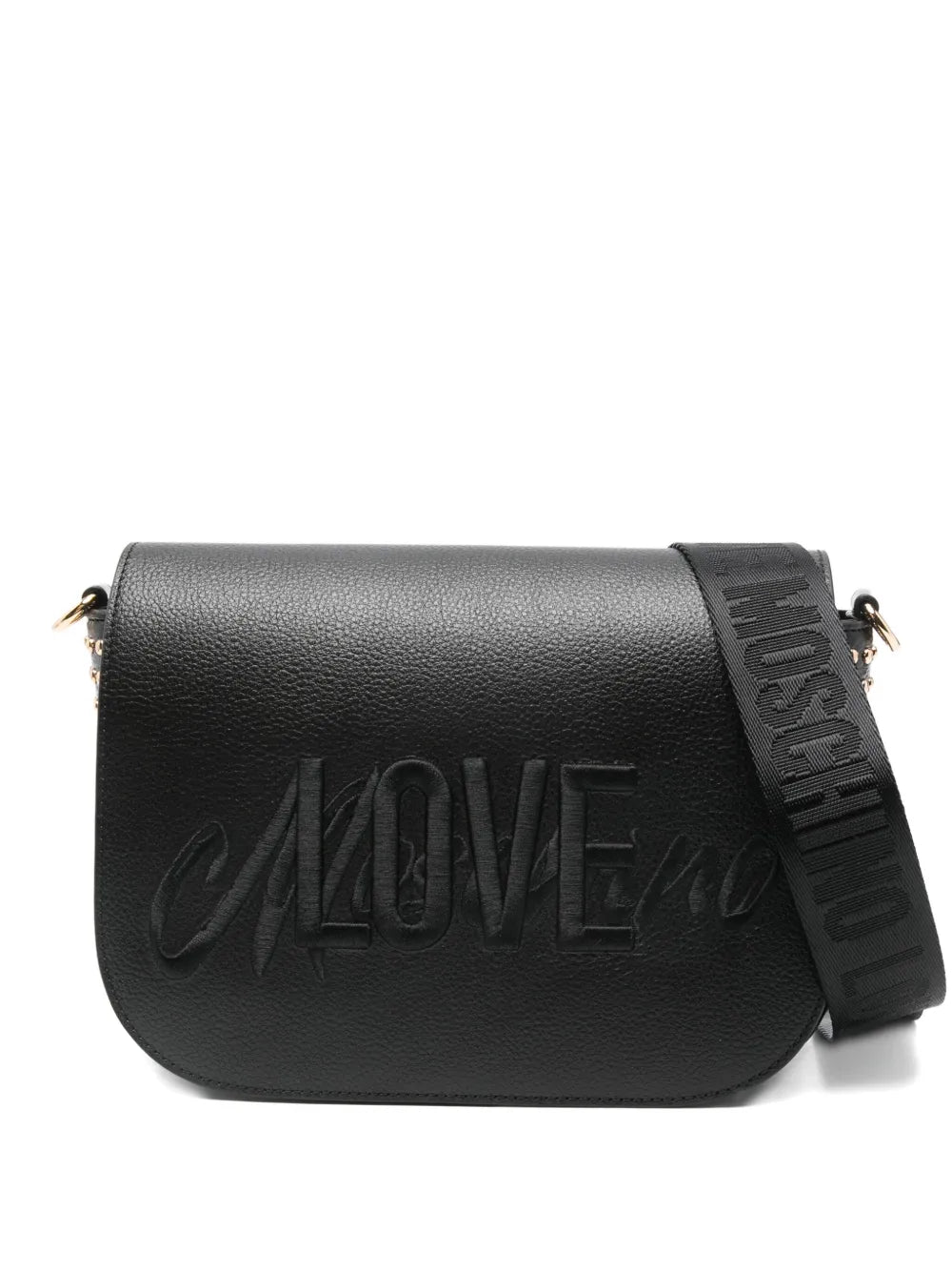 Love Moschinostud-detail logo-embroidered crossbody bag