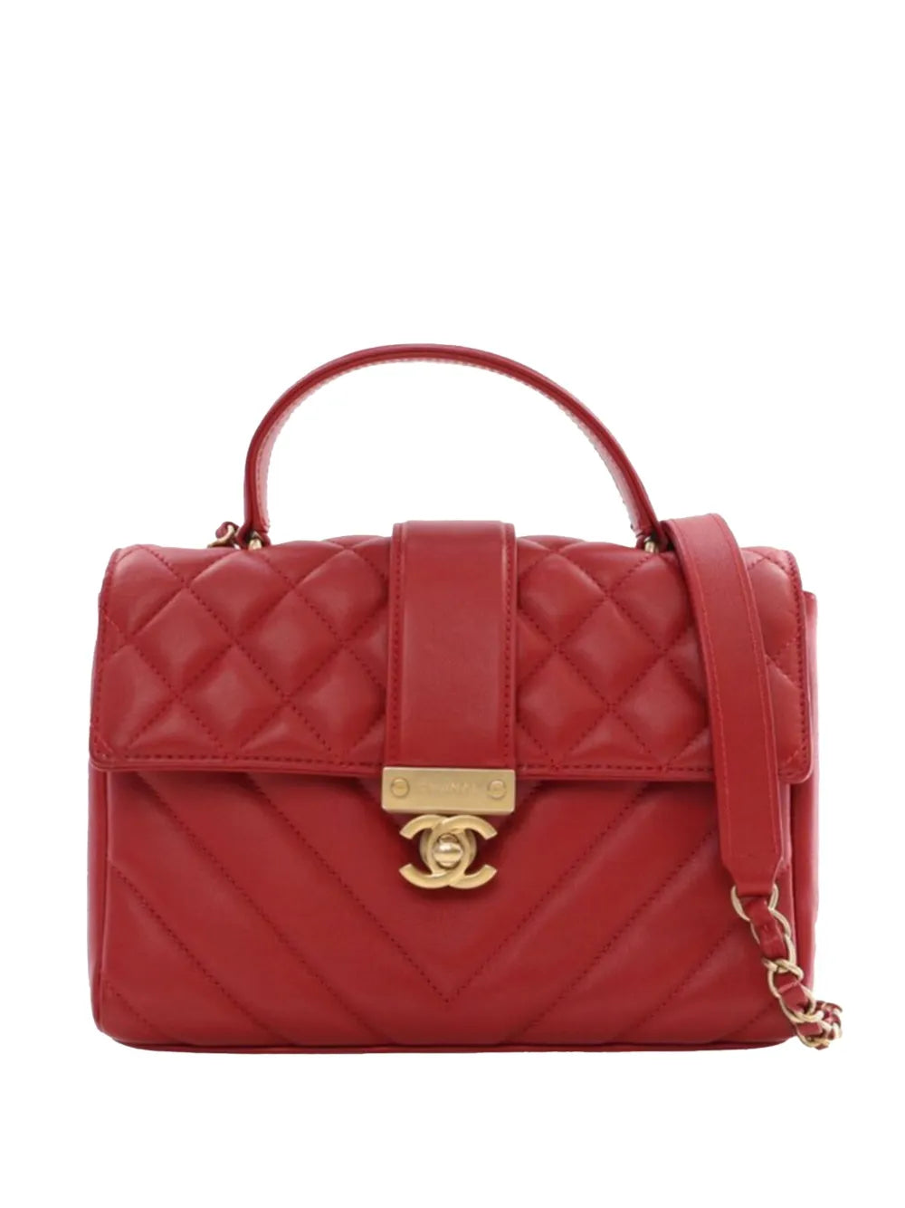 Pre-OwnedCHANEL Pre-Owned2019 Small Mixed Quilt Calfskin In The City Top Handle Bag satchel