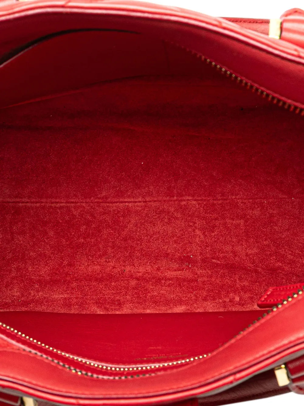 Pre-OwnedSaint Laurent Pre-Owned2014 Small Chevron Calfskin Monogram Cabas satchel