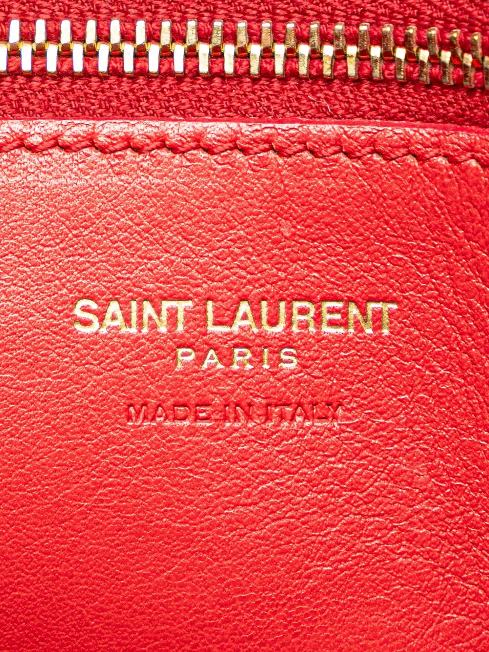 Pre-OwnedSaint Laurent Pre-Owned2014 Small Chevron Calfskin Monogram Cabas satchel