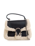 Pre-OwnedGucci Pre-Owned2016-2025 Mini Leather and Shearling Dionysus Top Handle Bag satchel