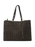MINO BOSSI Paula suede leather tote bag