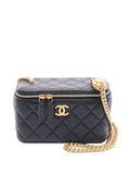 Pre-OwnedCHANEL Pre-Owned2021-2025 Small Quilted Lambskin Sweet Camellia Vanity Case with Chain crossbody bag