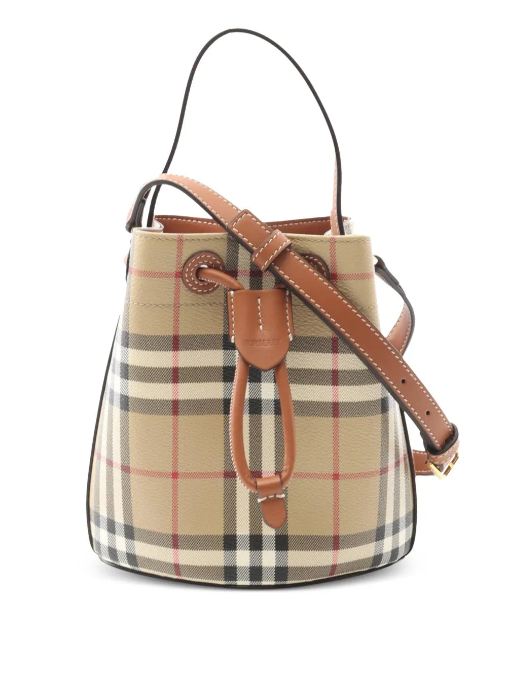 Pre-OwnedBurberry Pre-Owned2018-2025 House Check Coated Canvas Bucket Bag satchel