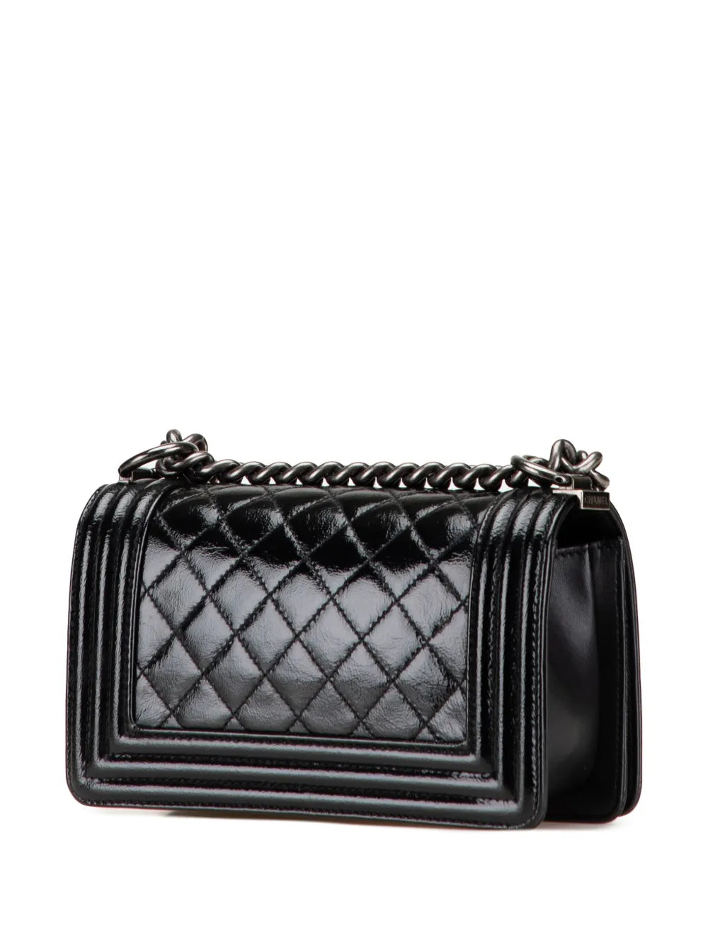 Pre-OwnedCHANEL Pre-Owned2014 Small Quilted Patent Boy Flap crossbody bag