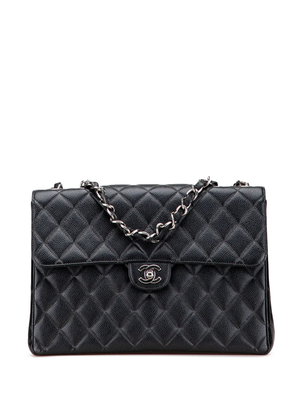 Pre-OwnedCHANEL Pre-Owned2000-2002 Jumbo Classic Caviar Single Flap shoulder bag
