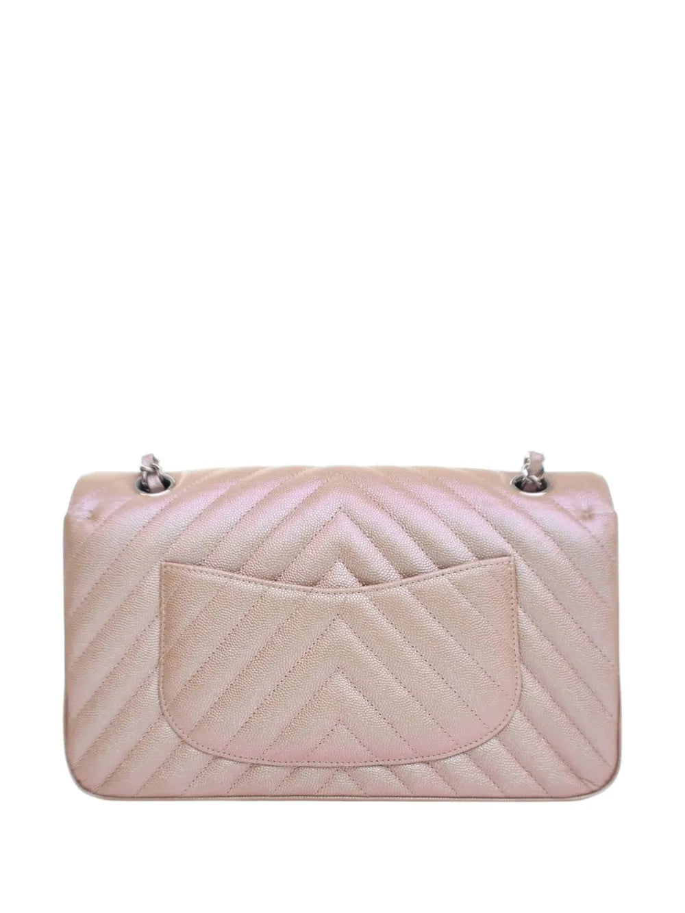 Pre-OwnedCHANEL Pre-Owned2017-2018 Medium Classic Chevron Iridescent Caviar Double Flap shoulder bag