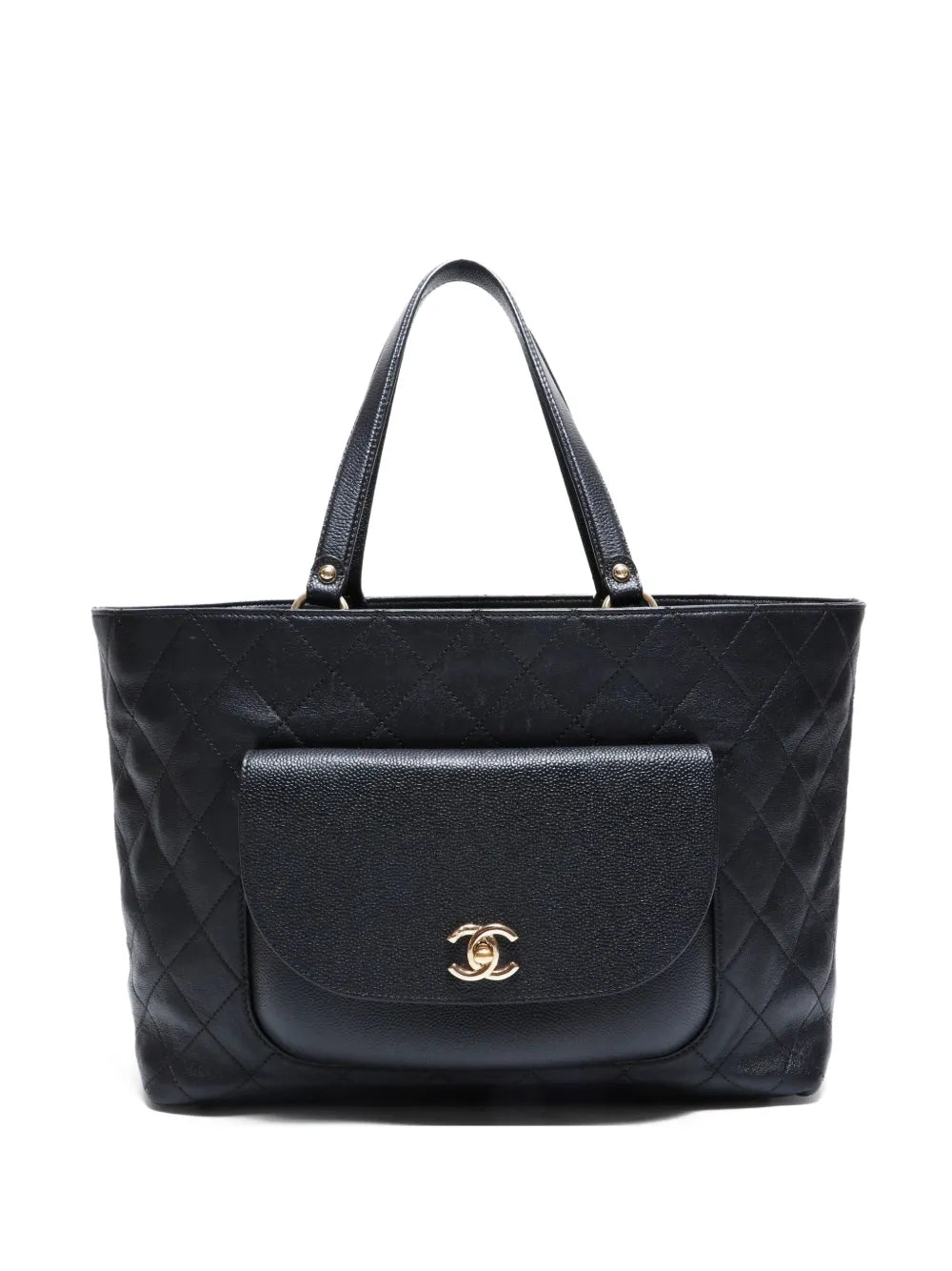 Pre-OwnedCHANEL Pre-Owned2017-2018 quilted turn-lock tote bag