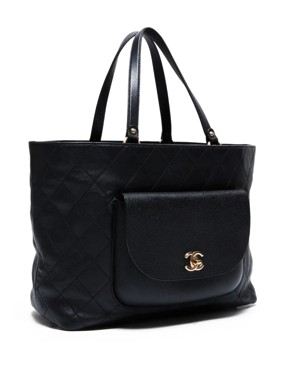 Pre-OwnedCHANEL Pre-Owned2017-2018 quilted turn-lock tote bag