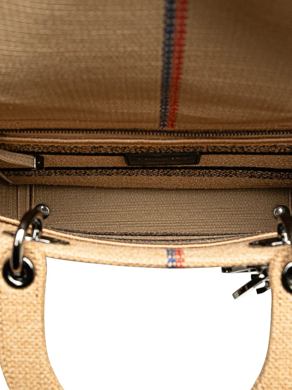 Pre-OwnedChristian Dior Pre-Owned2022 Medium Jute Embroidered Lady D Lite satchel