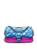 Pre-OwnedCHANEL Pre-Owned2008-2009 Multicolor Metallic Quilted Calfskin Modern Chain Flap Frame Bag shoulder bag