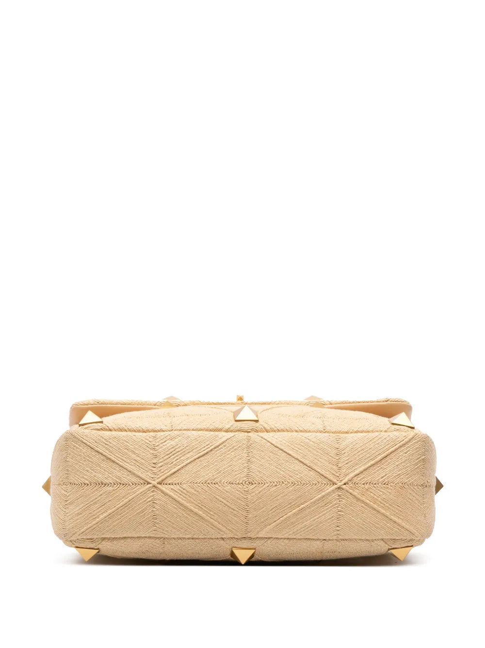 Pre-OwnedValentino Garavani Pre-Owned2018-2025 Large Raffia Roman Stud satchel