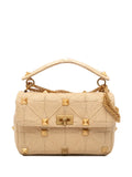 Pre-OwnedValentino Garavani Pre-Owned2018-2025 Large Raffia Roman Stud satchel
