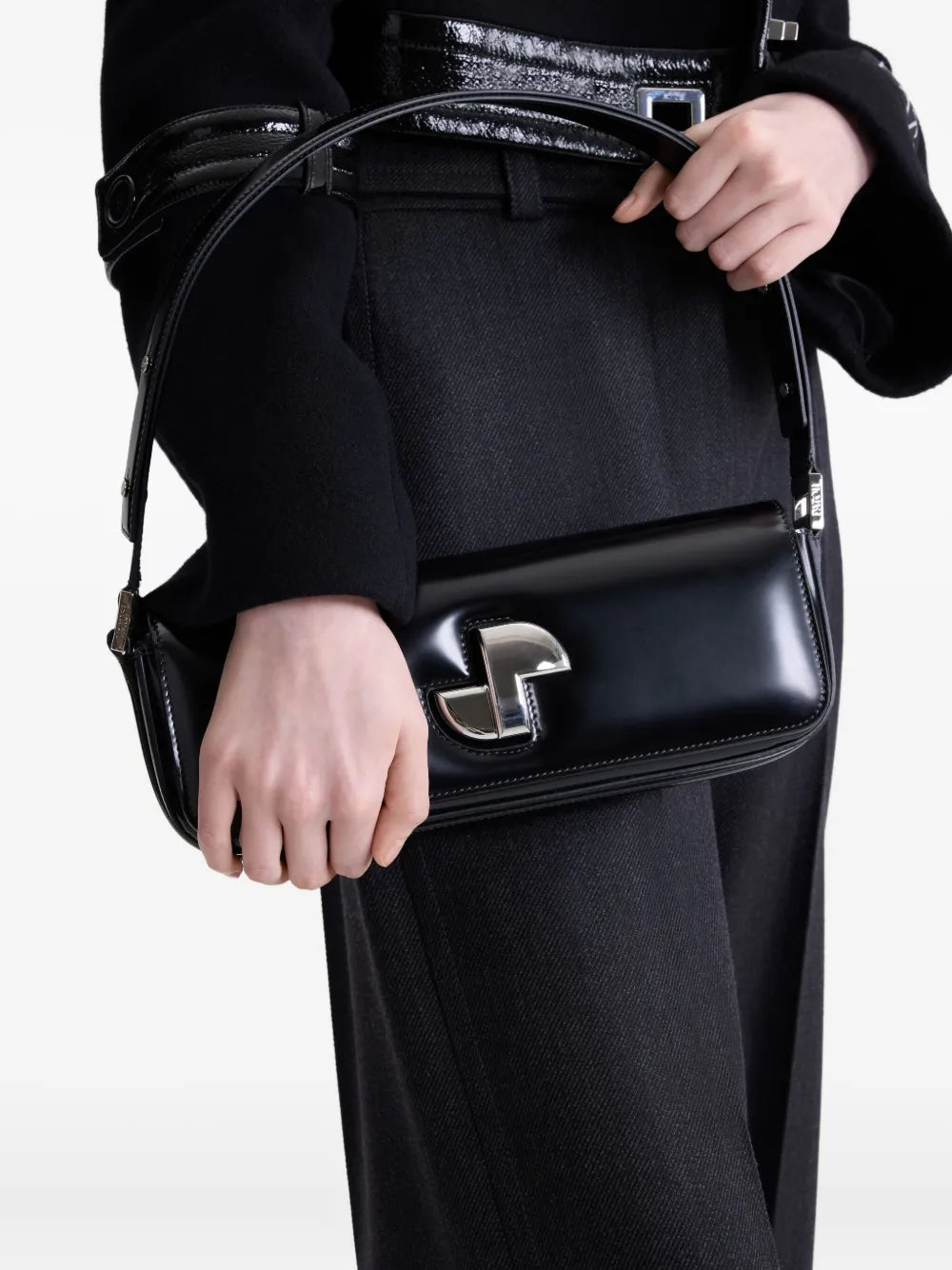 PatouLe Lock logo-plaque shoulder bag