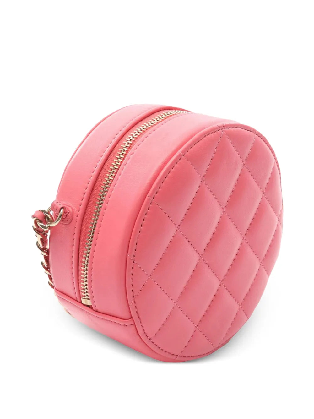 Pre-OwnedCHANEL Pre-Owned2020 Large CC Quilted Lambskin Round Clutch with Chain crossbody bag
