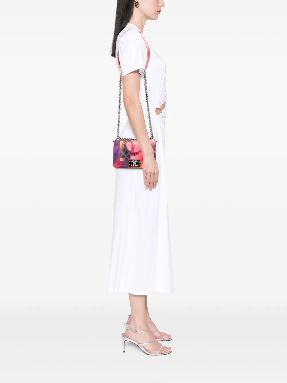 Pre-OwnedCHANEL Pre-Owned2014-2015 Small Lambskin Flower Power Boy Flap crossbody bag