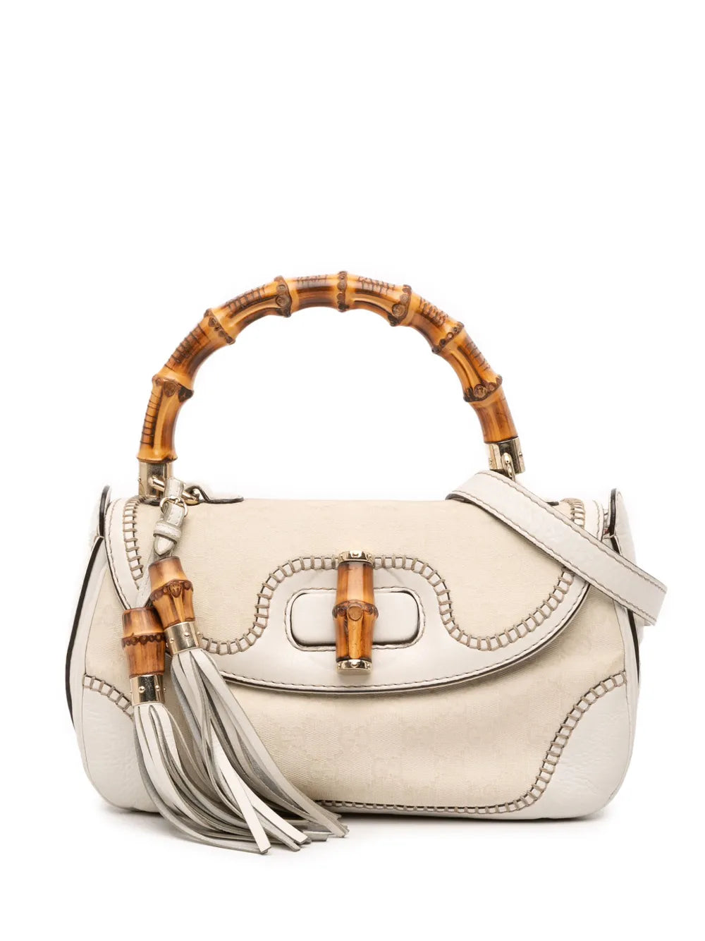 Pre-OwnedGucci Pre-Owned2016-2025 Medium GG Canvas New Bamboo satchel