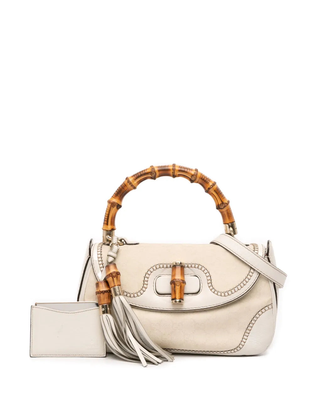 Pre-OwnedGucci Pre-Owned2016-2025 Medium GG Canvas New Bamboo satchel